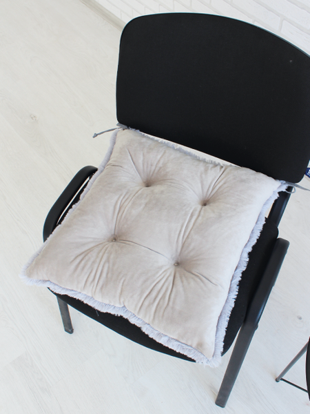 Изображение товара Подушка на стул Lanatex Plush 0350 / 22342 (44x44x10см, серый)