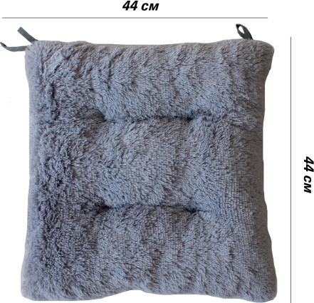 Изображение товара Подушка на стул Lanatex Plush 0350 / 22342 (44x44x10см, серый)