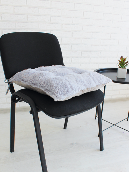 Изображение товара Подушка на стул Lanatex Plush 0350 / 22342 (44x44x10см, серый)