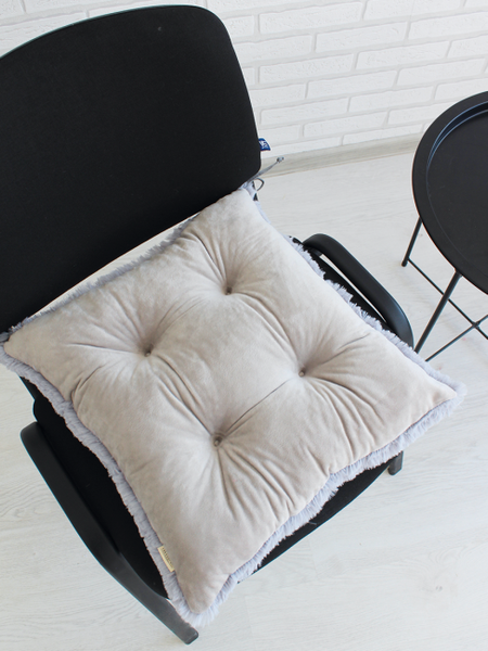 Изображение товара Подушка на стул Lanatex Plush 0350 / 22342 (44x44x10см, серый)