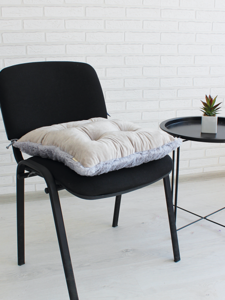 Изображение товара Подушка на стул Lanatex Plush 0350 / 22342 (44x44x10см, серый)