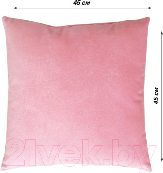 Изображение товара Подушка декоративная Lanatex 0345 / 22254 (45x45x14см, светло-розовый)