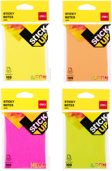Изображение товара Блок для записей Deli Neon Stick Up / A02402 (100л)