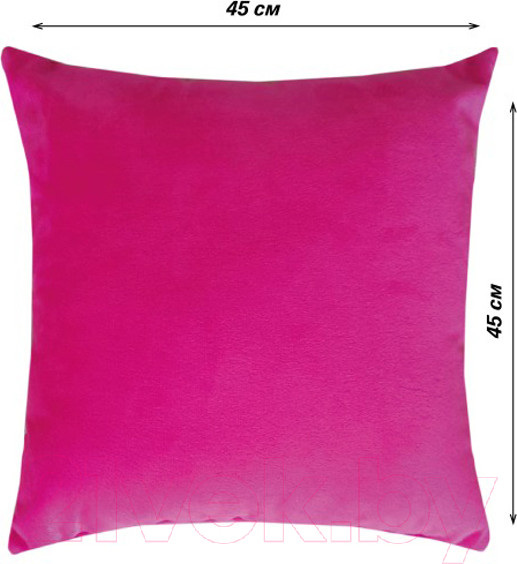 Изображение товара Подушка декоративная Lanatex 0345 / 22256 (45x45x14см, фуксия)