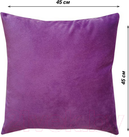 Изображение товара Подушка декоративная Lanatex 0345 / 22257 (45x45x14см, фиолетовый)