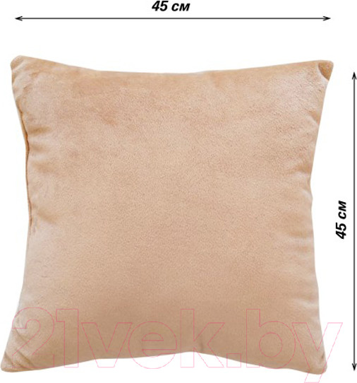 Изображение товара Подушка декоративная Lanatex 0345 / 22260 (45x45x14см, бежевый)