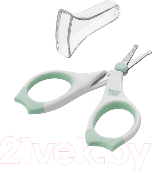 Изображение товара Ножницы для новорожденных Roxy-Kids RPS-002-M с прорезиненными ручками (мятный)