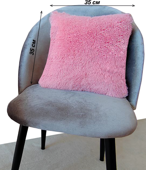 Изображение товара Подушка декоративная Lanatex Plush 0341 / 22219 (35x35x14см, светло-розовый)