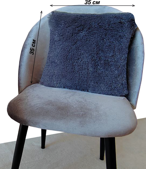 Изображение товара Подушка декоративная Lanatex Plush 0341 / 22227 (35x35x14см, темно-серый)