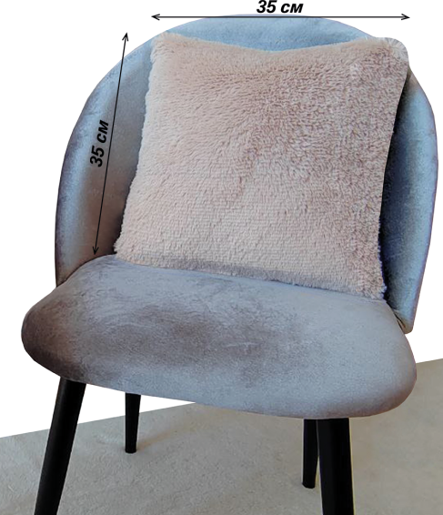 Изображение товара Подушка декоративная Lanatex Plush 0341 / 22186 (35x35x14см, светло-бежевый)