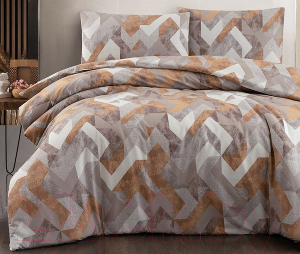 Изображение товара Комплект постельного белья DO&CO Ranforce Rayce / 11940 (коричневый)