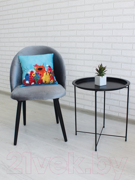 Изображение товара Подушка декоративная Lanatex Кис 0348 / 22291 (35x35x14см, синий/бирюзовый)