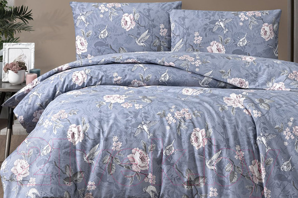 Изображение товара Комплект постельного белья DO&CO Ranforce Ibiza 1.5сп / 11941 (светло-синий)