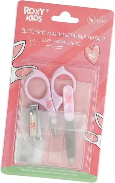 Изображение товара Маникюрный набор детский Roxy-Kids RBM-001-P (розовый)