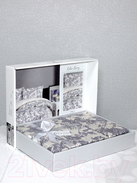 Изображение товара Комплект постельного белья DO&CO Ranforce Colin 1.5сп / 11942 (серый)