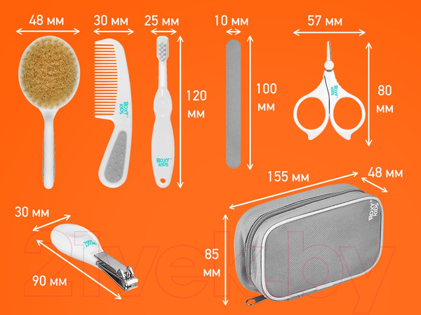 Изображение товара Набор для ухода за новорожденным Roxy-Kids Гигиена / RHS-001-Gr (серый)