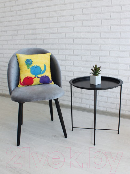 Изображение товара Подушка декоративная Lanatex Кис 0348 / 22294 (35x35x14см, желтый/бирюзовый)