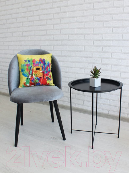 Изображение товара Подушка декоративная Lanatex Кис 0348 / 22296 (35x35x14см, желтый/салатовый)