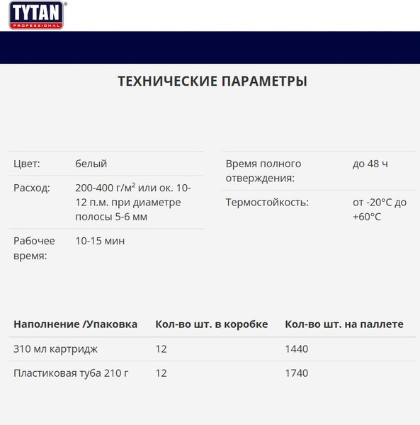 Изображение товара Клей Tytan Professional Декор Экспресс монтажный (210г, белый)