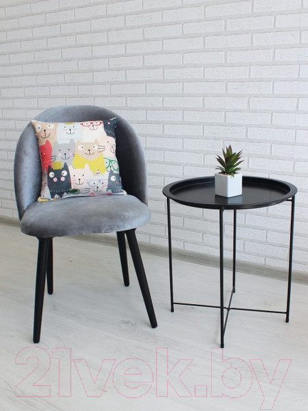 Изображение товара Подушка декоративная Lanatex Кис 0348 / 22304 (35x35x14см, серый/светло-бежевый)