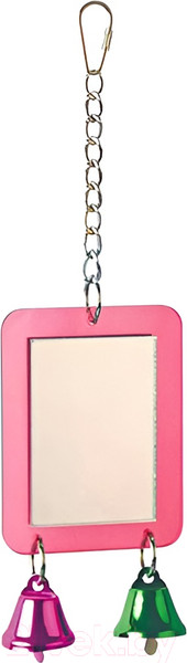 Изображение товара Игрушка для птиц SkyRus Зеркало с колокольчиками / 56628/SR (розовый)