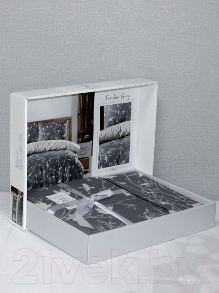 Изображение товара Комплект постельного белья DO&CO Ranforce Freedom 1.5сп / 11948 (серый)