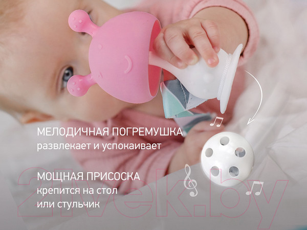 Изображение товара Прорезыватель для зубов ROXY-KIDS Грибочек / RST-001-P (розовый)