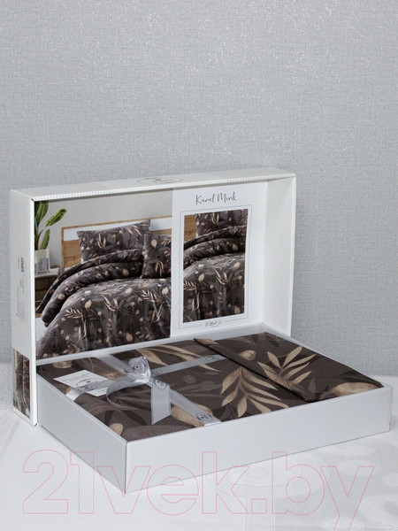 Изображение товара Комплект постельного белья DO&CO Ranforce Karel 1.5сп / 11950 (коричневый)