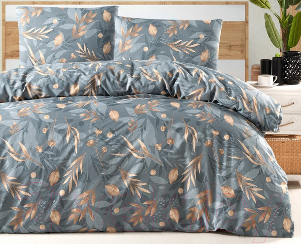 Изображение товара Комплект постельного белья DO&CO Ranforce Karel 1.5сп / 11950 (зеленый)