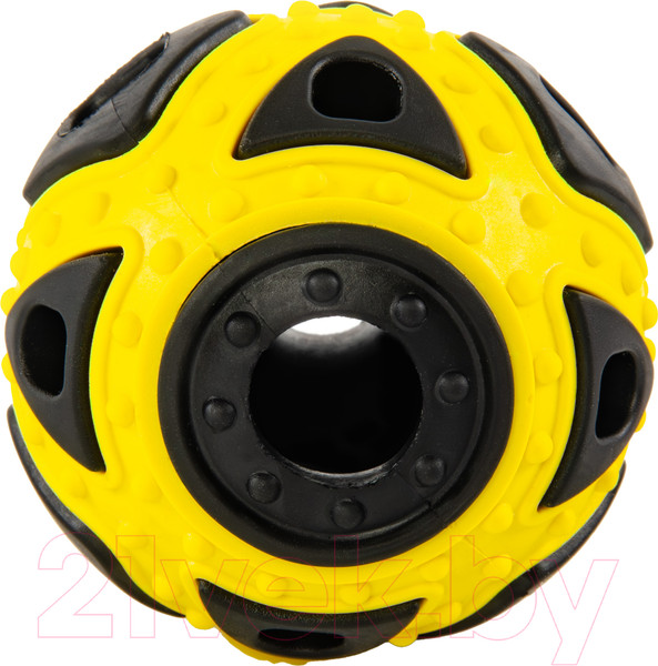 Изображение товара Игрушка для собак SkyRus Мяч для лакомств / 145011 (черный/желтый)