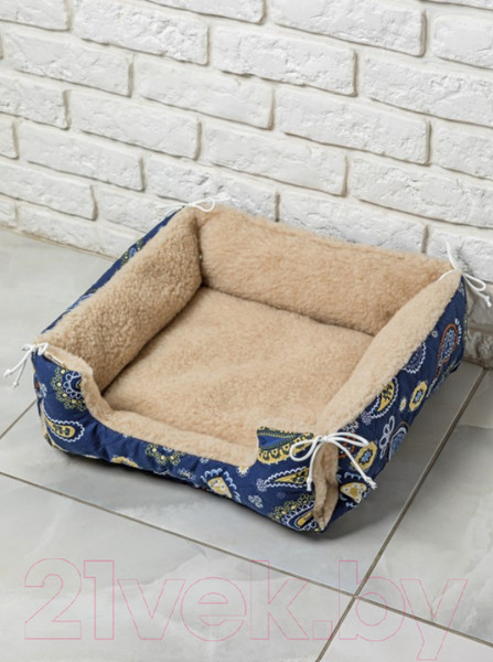 Изображение товара Лежанка для животных Lanatex 170 / 22216 (38x36x15, синий/бежевый)