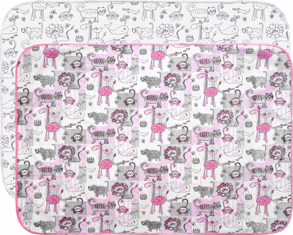 Изображение товара Клеенка детская Roxy-Kids R-0078/76N (белый/серый/розовый)