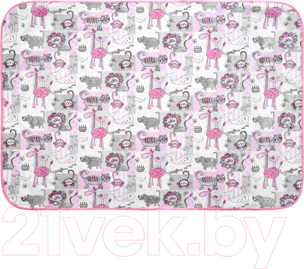 Изображение товара Клеенка детская Roxy-Kids R-0078/76N (белый/серый/розовый)