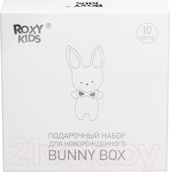 Изображение товара Подарочный набор Roxy-Kids Bunny Box для новорожденного / RGF-00 (10 предметов)