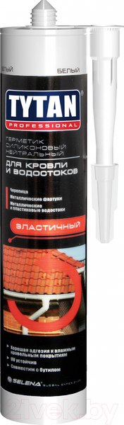 Изображение товара Герметик силиконовый Tytan Professional Для кровли и водостоков нейтральный (310мл, черный)