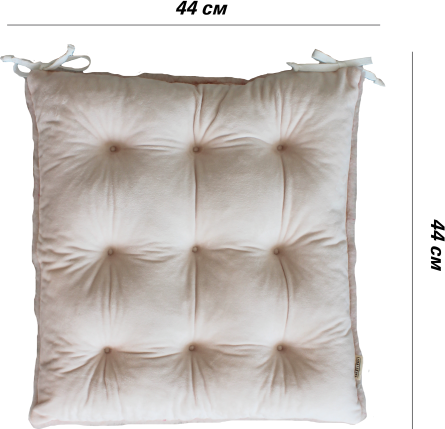 Изображение товара Подушка на стул Lanatex Wool 0349 / 22325 (44x44x9см, пудровый)