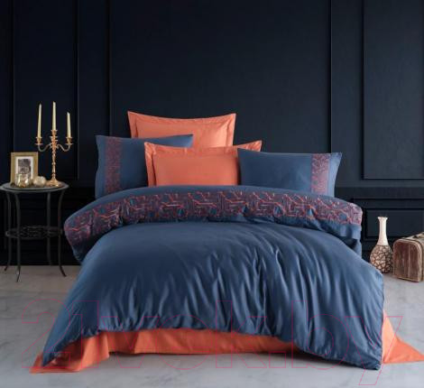 Изображение товара Комплект постельного белья Dantela Vita Luna с вышивкой 200x220 / 11912 (брусничный)