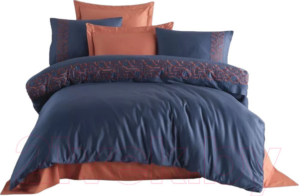 Изображение товара Комплект постельного белья Dantela Vita Luna с вышивкой 200x220 / 11912 (брусничный)