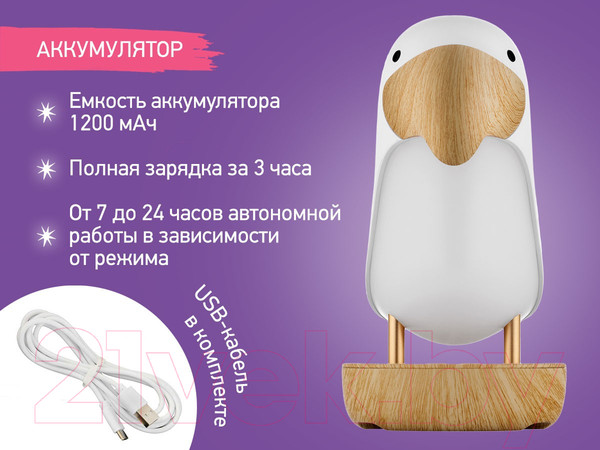 Изображение товара Ночник Roxy-Kids Тукан / RTCN-001-W (белый)
