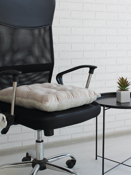 Изображение товара Подушка на стул Lanatex Wool 0349 / 22328 (44x44x9см, серый)