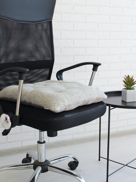 Изображение товара Подушка на стул Lanatex Wool 0349 / 22328 (44x44x9см, серый)