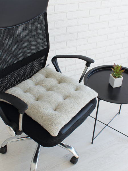 Изображение товара Подушка на стул Lanatex Wool 0349 / 22328 (44x44x9см, серый)