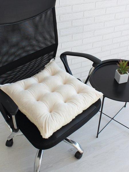 Изображение товара Подушка на стул Lanatex Wool 0349 / 22329 (44x44x9см, молочный)