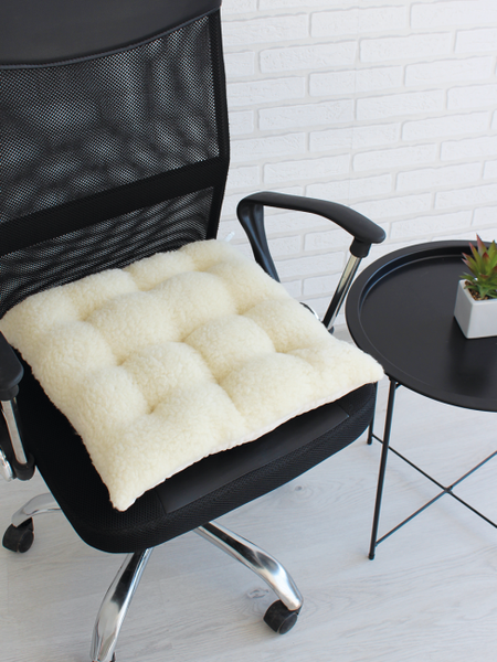 Изображение товара Подушка на стул Lanatex Wool 0349 / 22329 (44x44x9см, молочный)