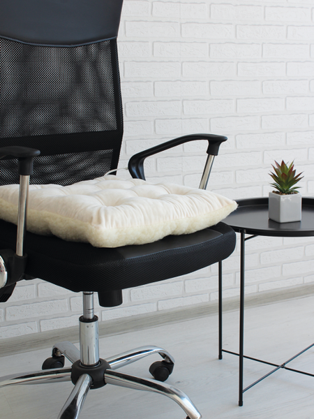 Изображение товара Подушка на стул Lanatex Wool 0349 / 22329 (44x44x9см, молочный)