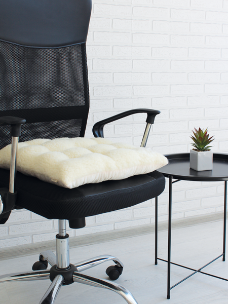 Изображение товара Подушка на стул Lanatex Wool 0349 / 22329 (44x44x9см, молочный)