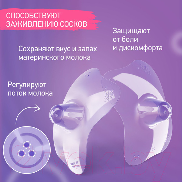 Изображение товара Набор накладок на соски Roxy-Kids S+S / RNS-001SS силиконовые