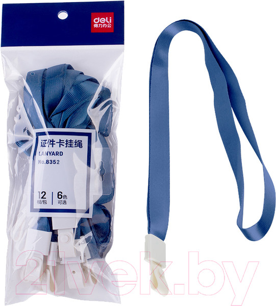 Изображение товара Набор лент для бейджа Deli 8352blue (12шт, синий)