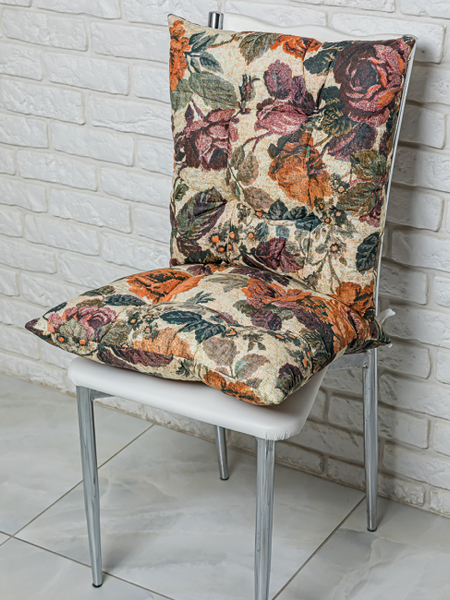 Изображение товара Подушка на стул Lanatex 0339 / 22148 (44x44x10см, бежевый/коричневый)