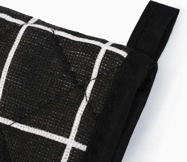 Изображение товара Рукавица-прихватка Доляна Клетка / 5395334 (черный)